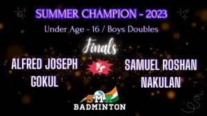 U16 - Boy's Doubles - Finals